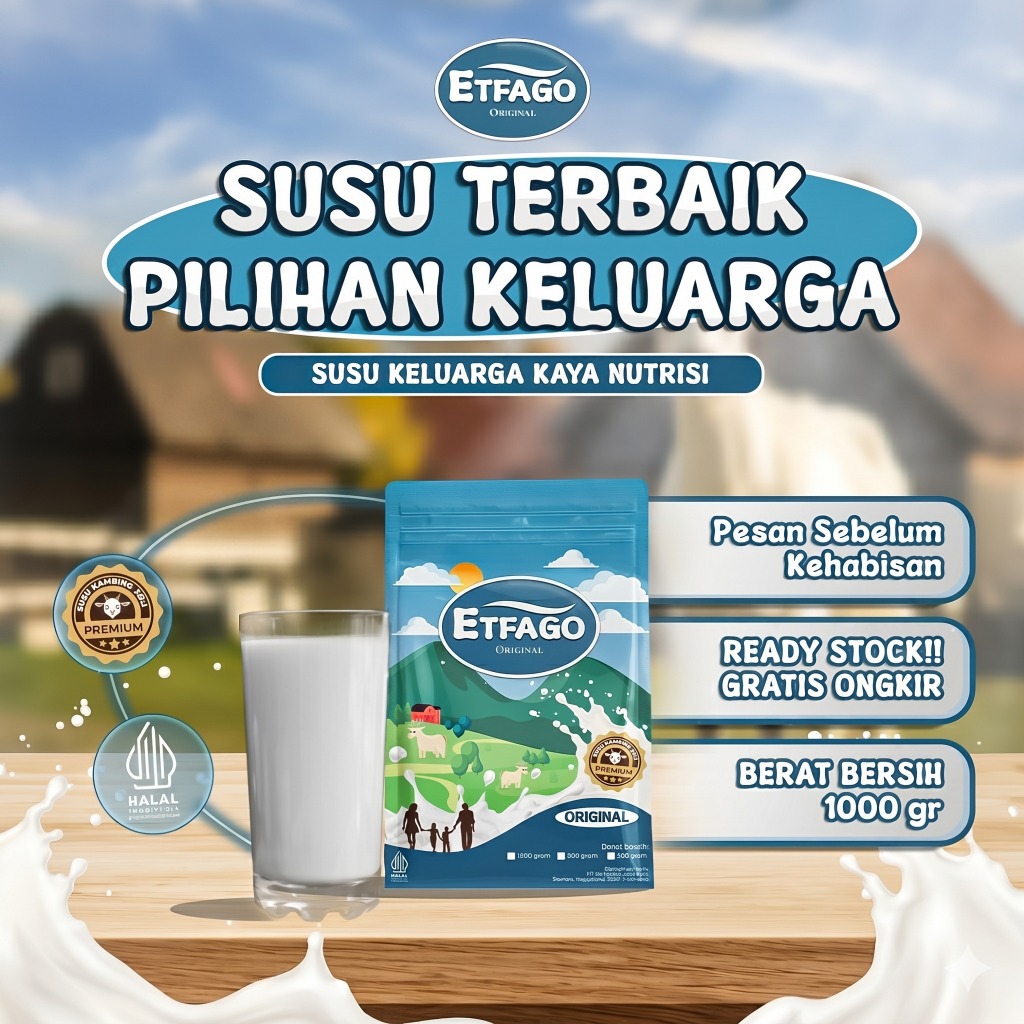 Susu Etawa Halal Garansi Uang Kembali Rasa Original bantu obati masalah pernapasan asma 250g