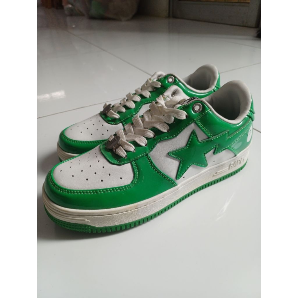 Sepatu BAPE ( A BATHING APE ) Bapesta Low Green