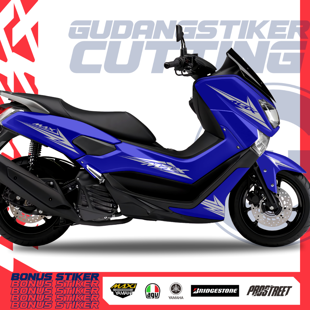 STRIPING CUTTING NMAX OLD STIKER LIS MAX DESAIN STICKER SKOTLET PREMIUM MOTOR YAMAHA
