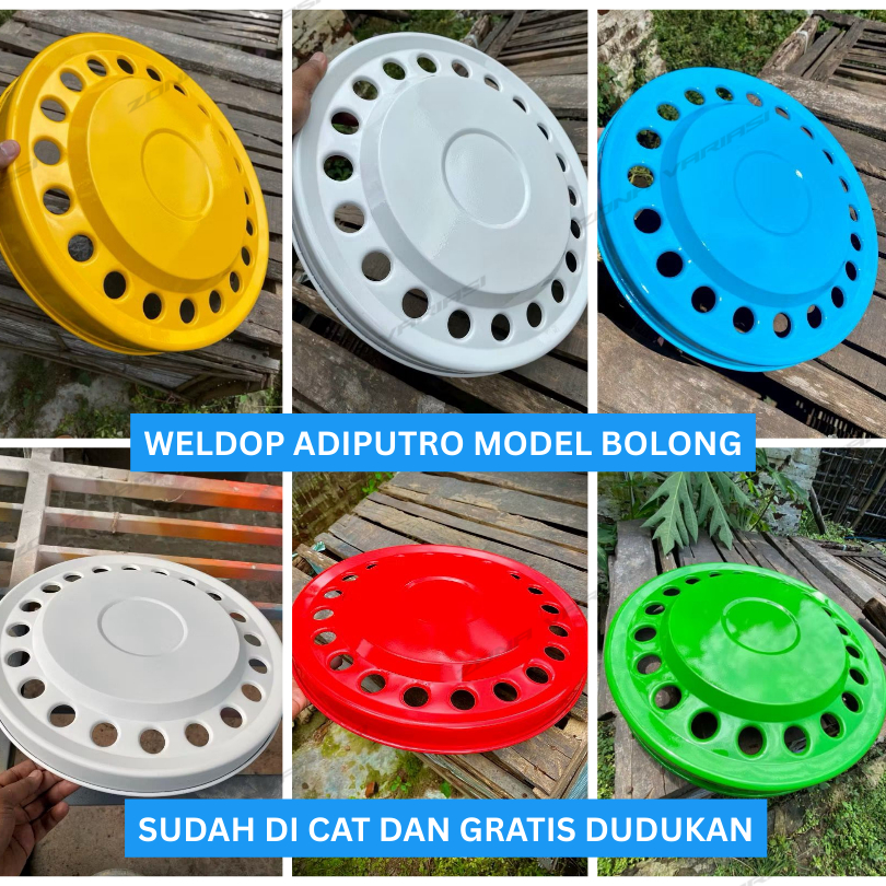 (1 pcs) wheeldop adiputro lubang 20 wheldop truk bahan plat besi r16/r15 weldop ring 16 ring 15