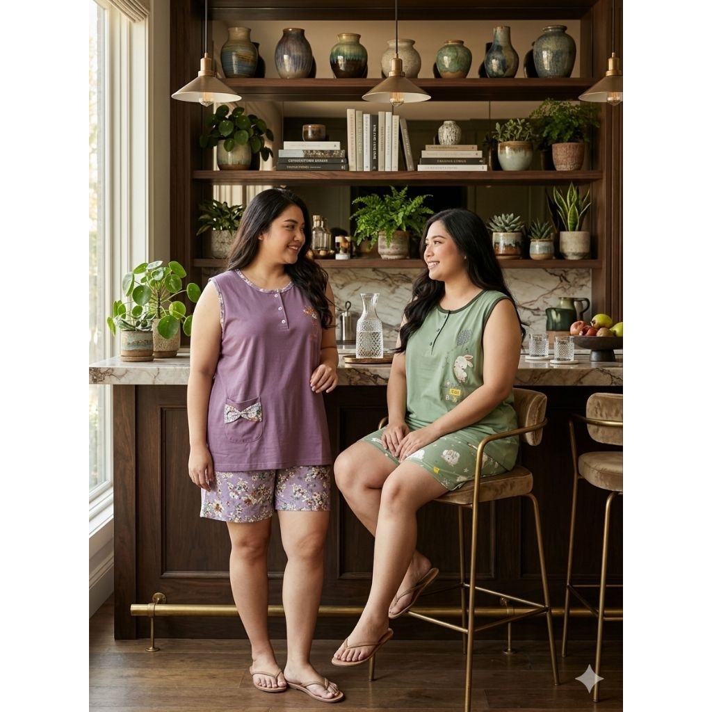 Stelan Anne Claire HP Yukensi Jumbo 2L / Baju Tidur Anne Claire Yukensi Hotpant Jumbo
