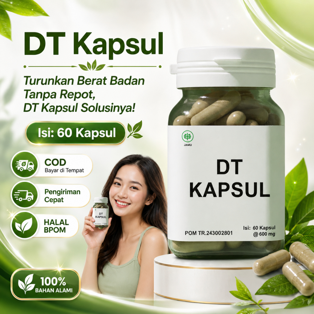 DT Kapsul Obat Pelangsing Badan Herbal Penurun Berat Badan Pembakar Lemak Ori