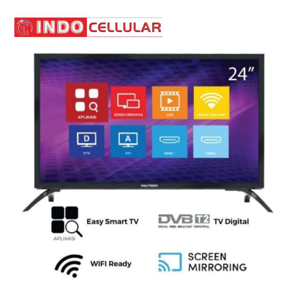 CUCI GUDANG TV POLYTRON 24 INCH SMART 24MV1859 (KARGO)