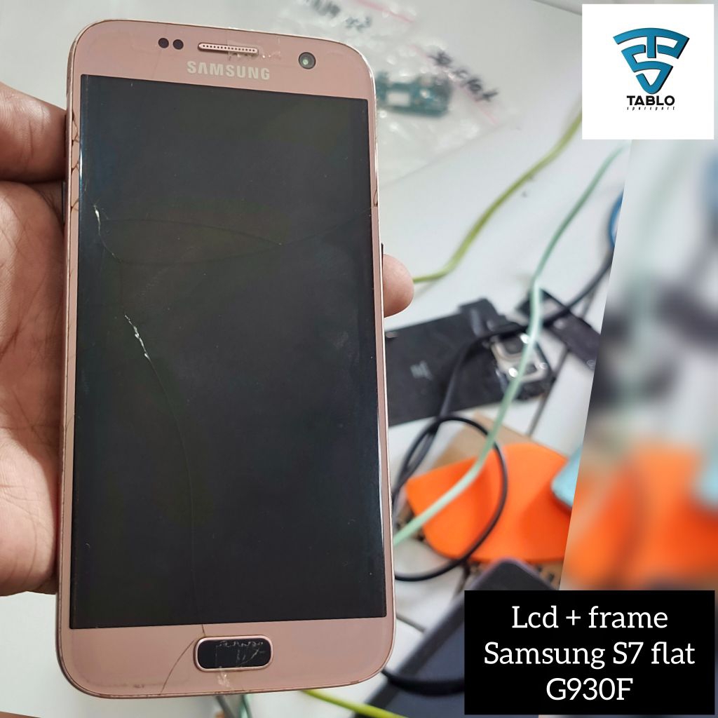 Lcd plus Frame Samsung S7 flat ori copotan hp minus