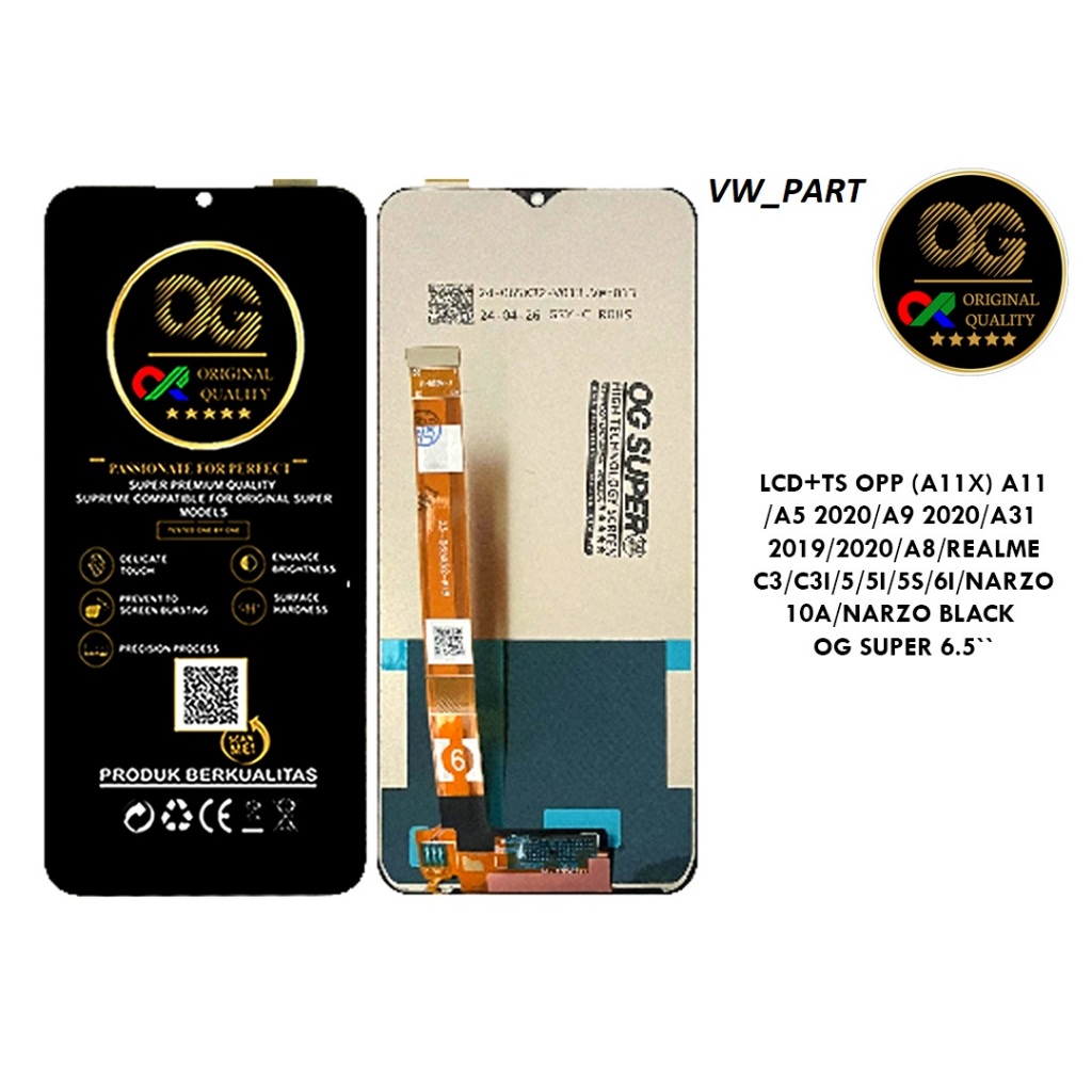 LCD OPPO A31 2020/A5 2020/A9 2020/REALME C3/5/5I/5S/6S/A11X ORIGINAL