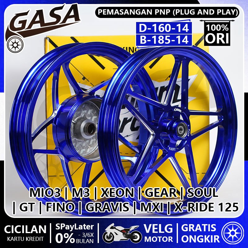 VELG BIKINGBOY Bintang Lima CNC RING 14 Untuk Mio 3 M3, Z, Xeon / Gear / Soul / GT / Fino / Gravis /