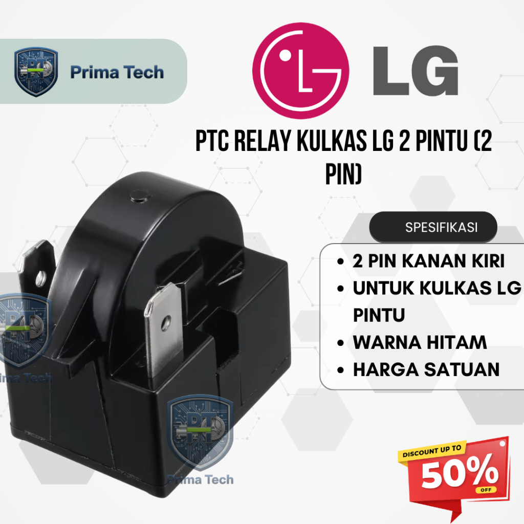 PTC Relay Kulkas LG 2 Pintu (2 pin) | Rilay Kulkas