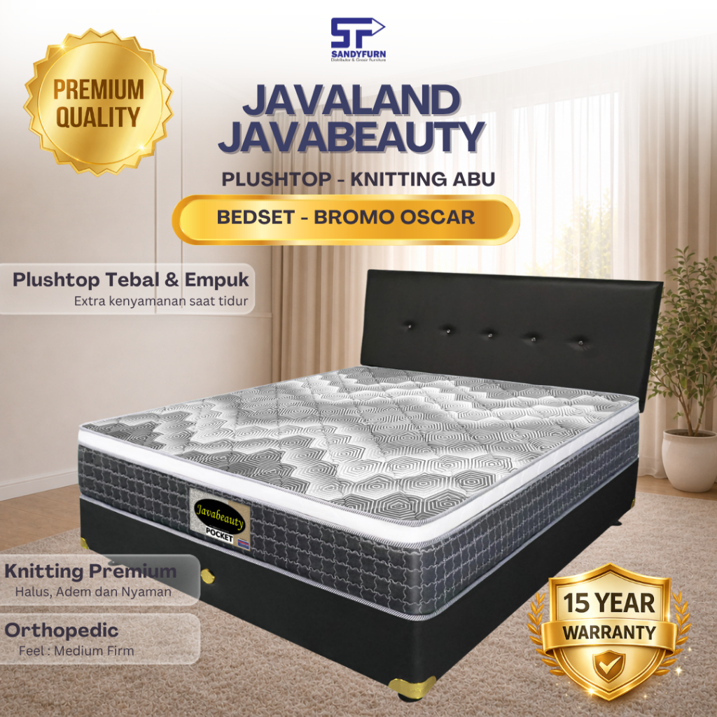 Javaland Javabeauty Plushtop Bedset Springbed – Kasur Springbed Murah Garansi