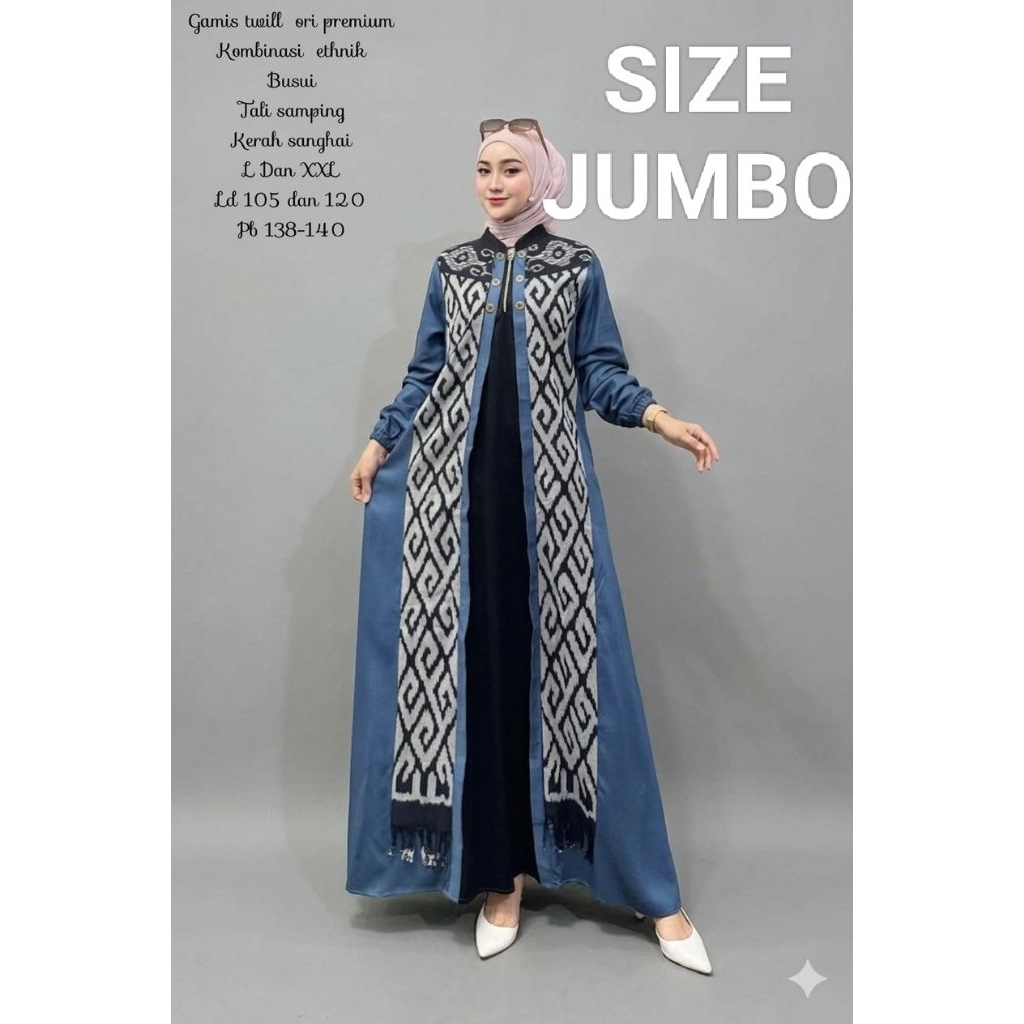 GAMIS JUMBO TERBARU TWILL TENUN KHUSUS SIZE BESAR EXTRA