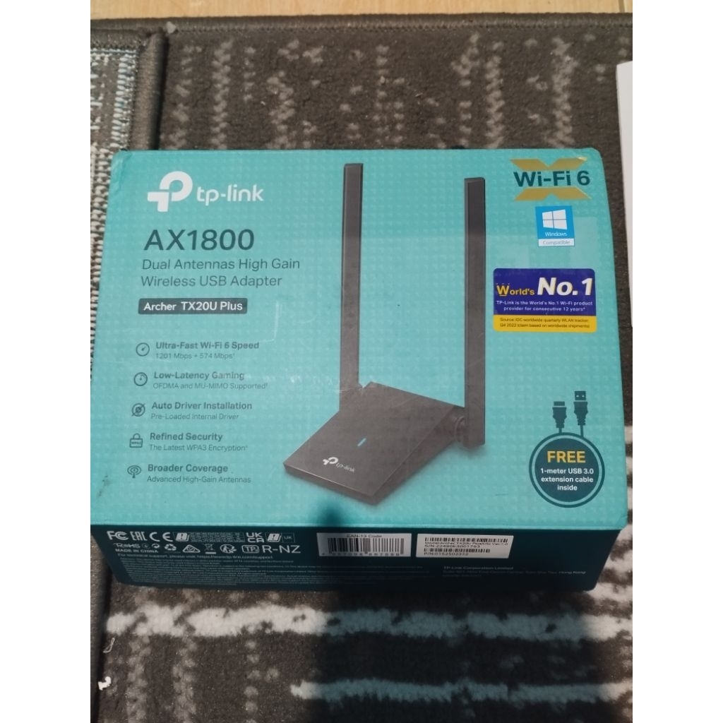 TP-Link Archer TX20U WiFi 6 USB Adapter AX1800 Bekas Mulus