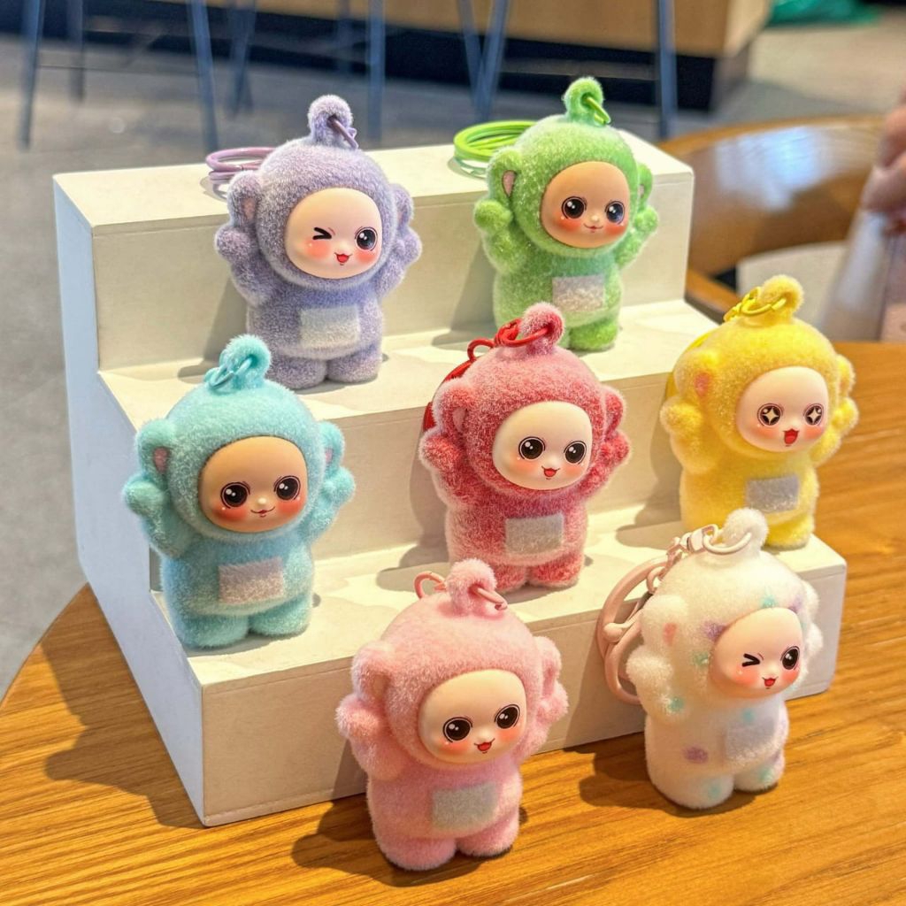 Gantungan Kunci Teletubbies Bludru Keychain Teletubbies Plush Pendant