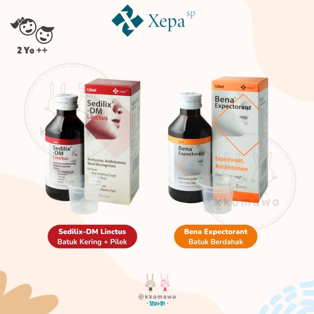 Bena Expectorant - Batuk Berdahak / Sedilix DM Linctus - Batuk Kering