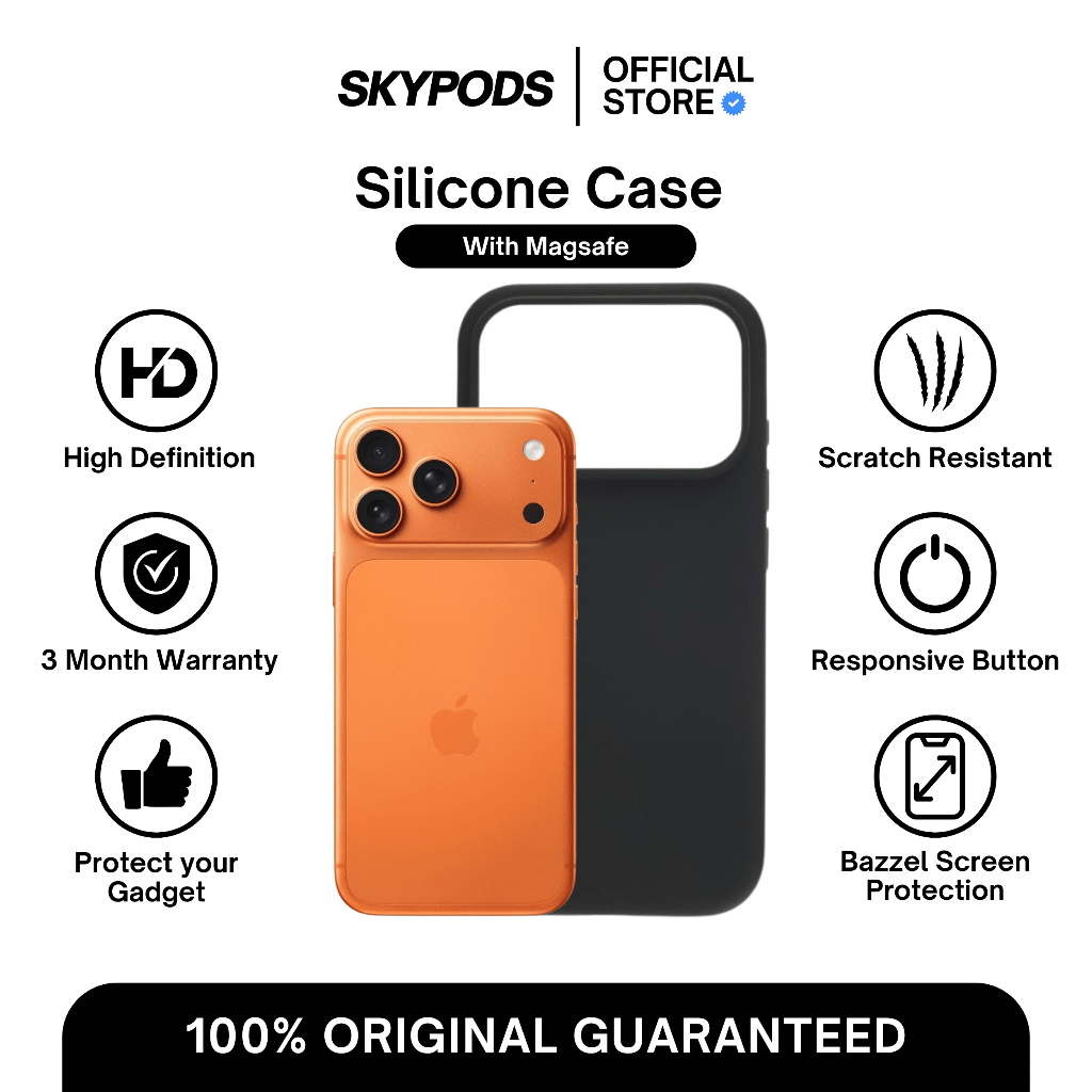 Skypods MagSafe Magnetic Silicone Case 17/17 Air/17 Pro/17 Pro Max series with Camera Control Button