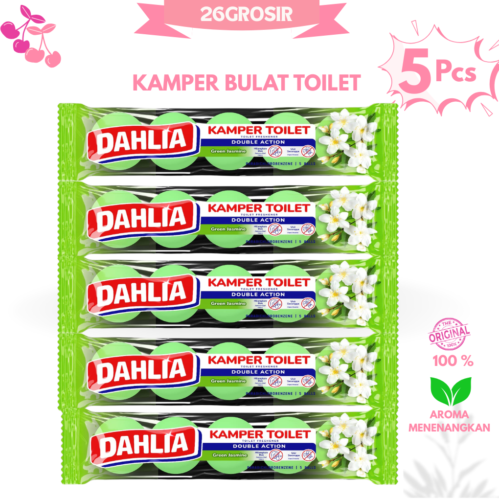 26GROSIR - 5 Pack DAHLIA KAMPER TOILET - KAMPER BULAT GREEN JASMINE DAHLIA 5 PACK