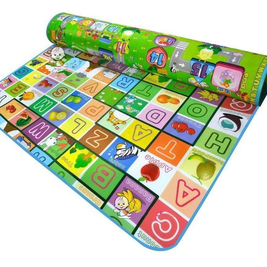 KARPET FOAM bolak-balik Tebal 7Mili UK 200x180 / Karpet Lantai Motif Karakter ( Random ) double side