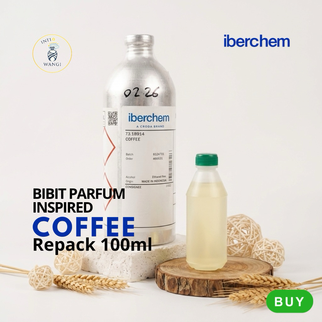 Bibit parfum refil repack 100ml COFFEE By iberchem biang parfum murni non alkohol