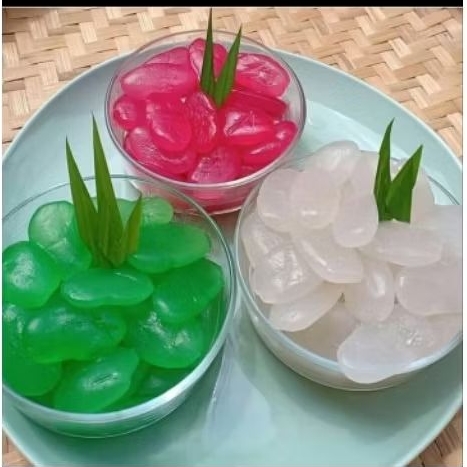 Manisan kolang kaling | tanpa pemanis buatan | 100% gula asli | pandan - strawberry 250-1000 gram