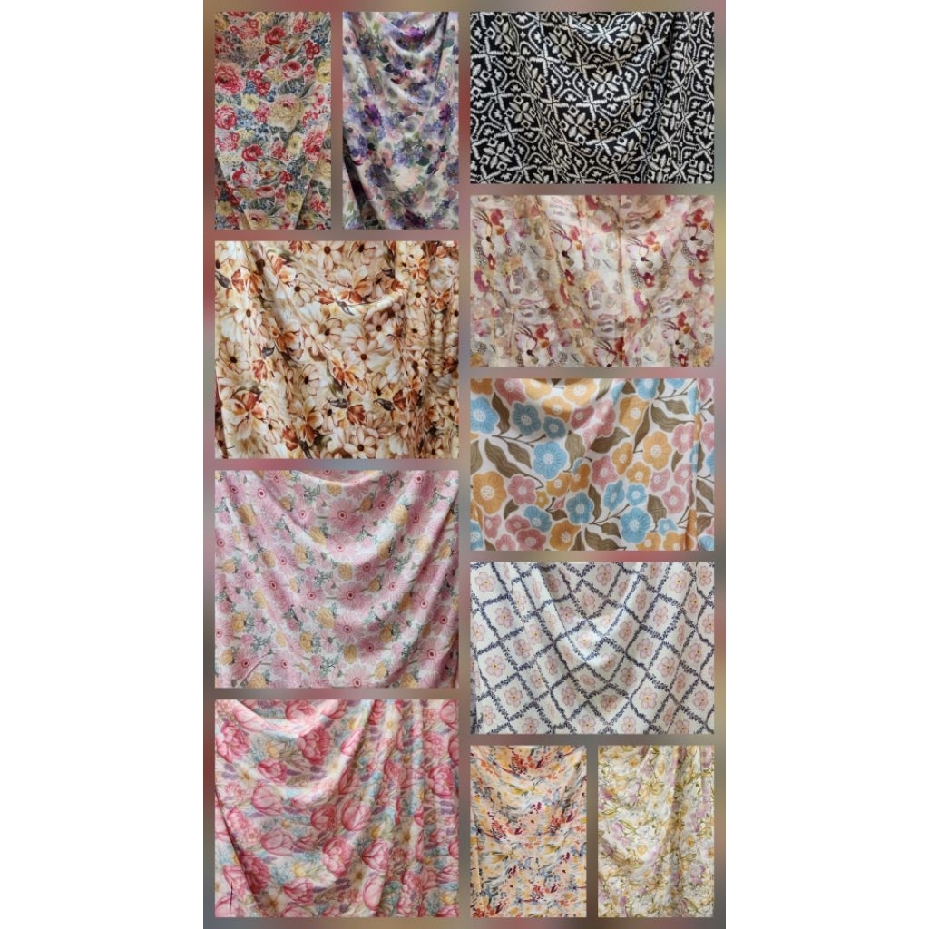 KATUN RAYON PREMIUM / RAYON VISCOSE / RAYON MOTIF BUNGA