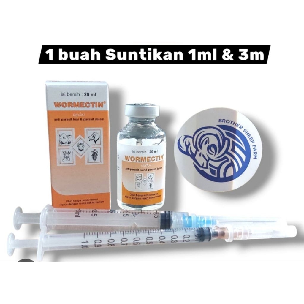 WORMECTIN OBAT HEWAN SEPAKET PLUS spuit