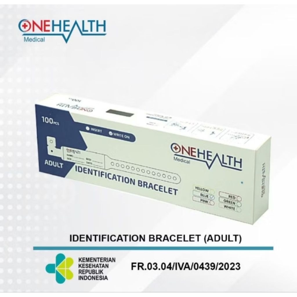 ONEHEALTH, ID Band/Gelang Pasien Adult (Pink)