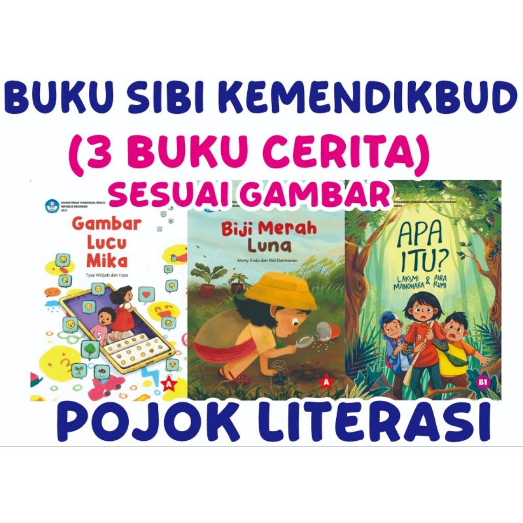 BUKU SIBI KEMENDIKBUD (Paket 3 Judul buku) pojok perpustakaan anak paud tk sd