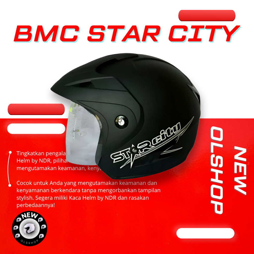 KACA Helm BMC STAR CITY  Visor Helmet