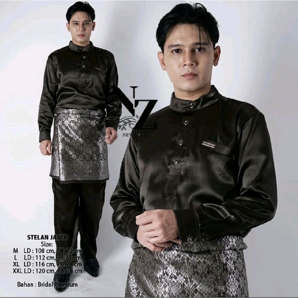 (BAJU CELANA SAJA)BAJU KOKO MELAYU PRIA TELUK BELANGA/BAJU TRADISONAL TELUK BELANGA MELAYU /TELUK BE