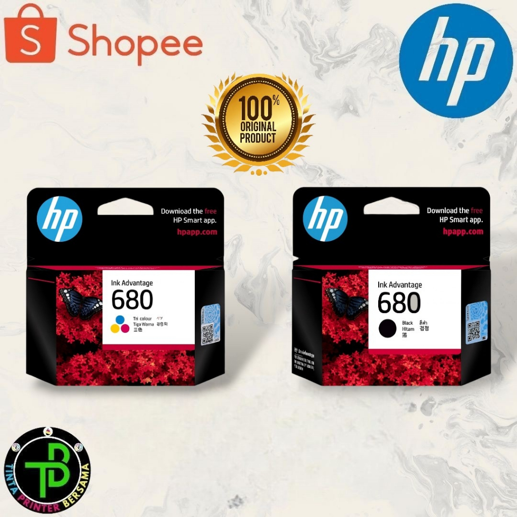 Tinta Hp 680 / Tinta Cartridge Hp 680 Black & Colour Original