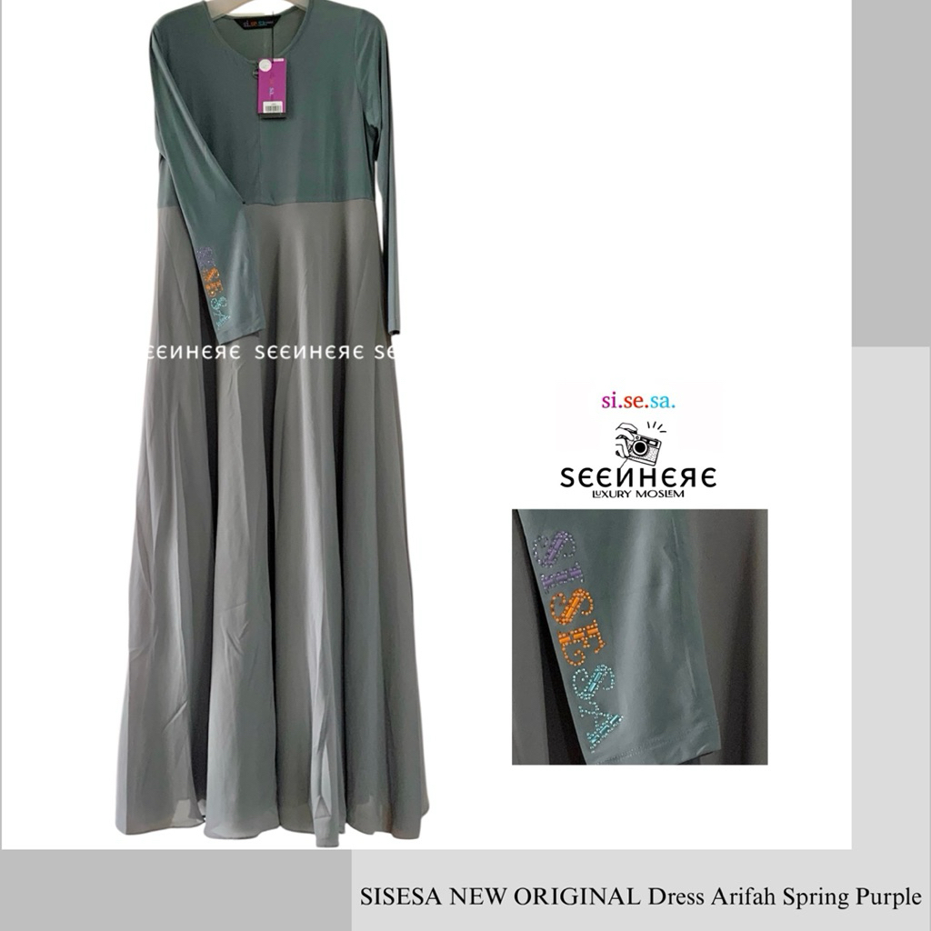 SISESA NEW ORIGINAL GUARANTEED - Dress Arifah Spring Purple (size.96/142)