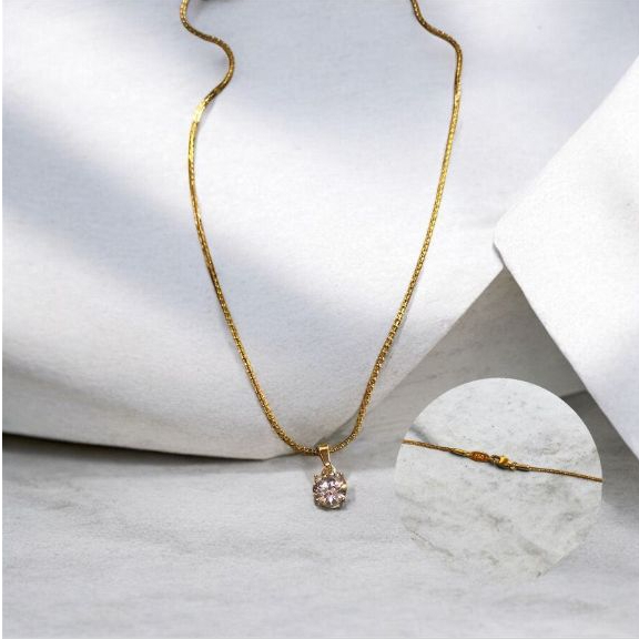 Lobster 750 - Kalung Permata Besar Rantai Italy Santa Titanium / Kalung Titanium / Kalung HIjab / Ka
