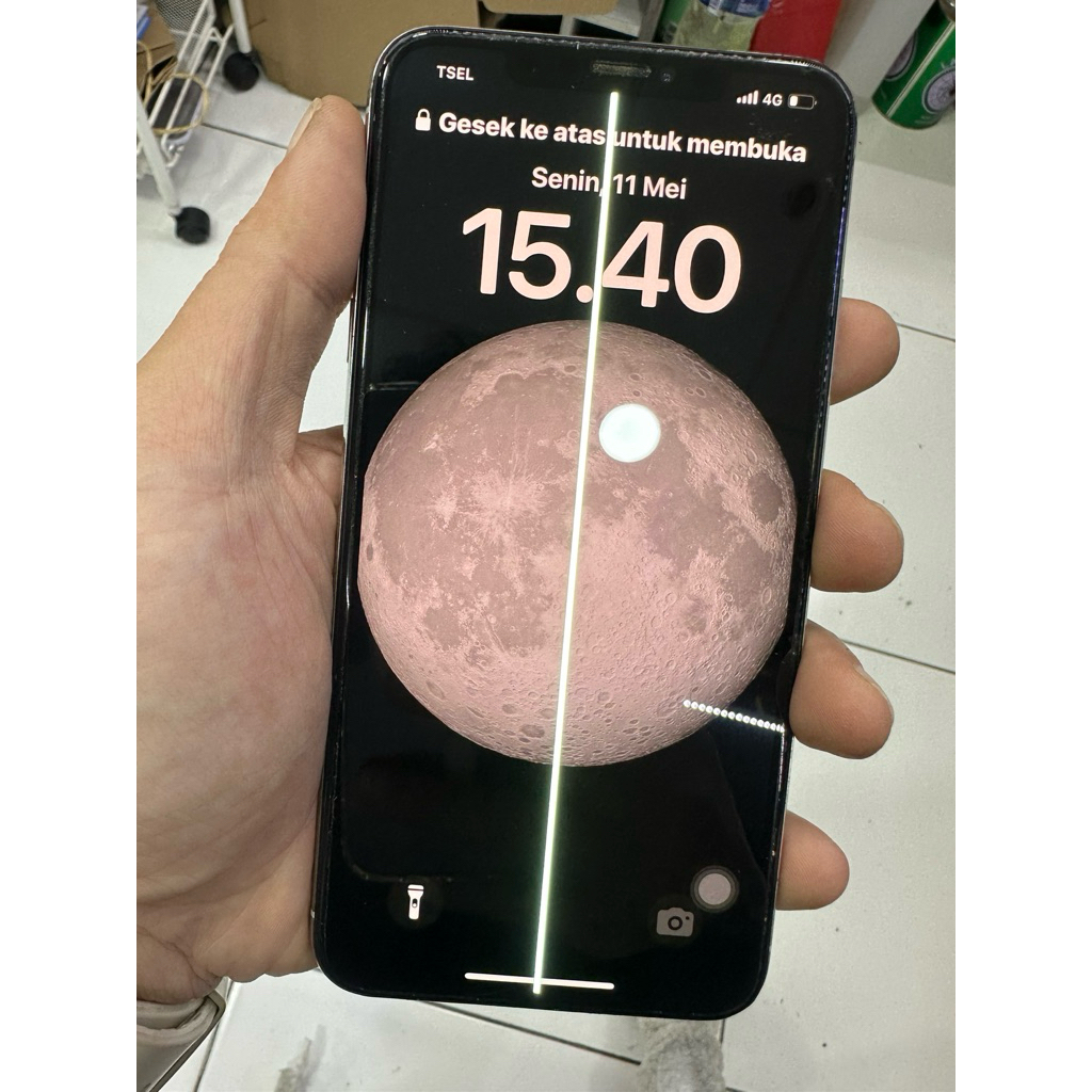 lcd ip xs max minus garis cabutan / copotan