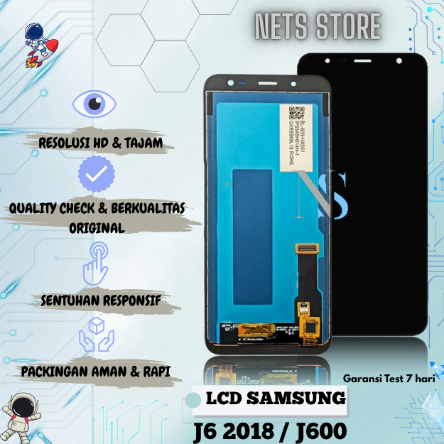 LCD TOUCHSCREEN SAMSUNG J6 2018 / J600 / J600G / J600F / A6 2018 / A600 / A600F ORIGINAL FULLSET COM