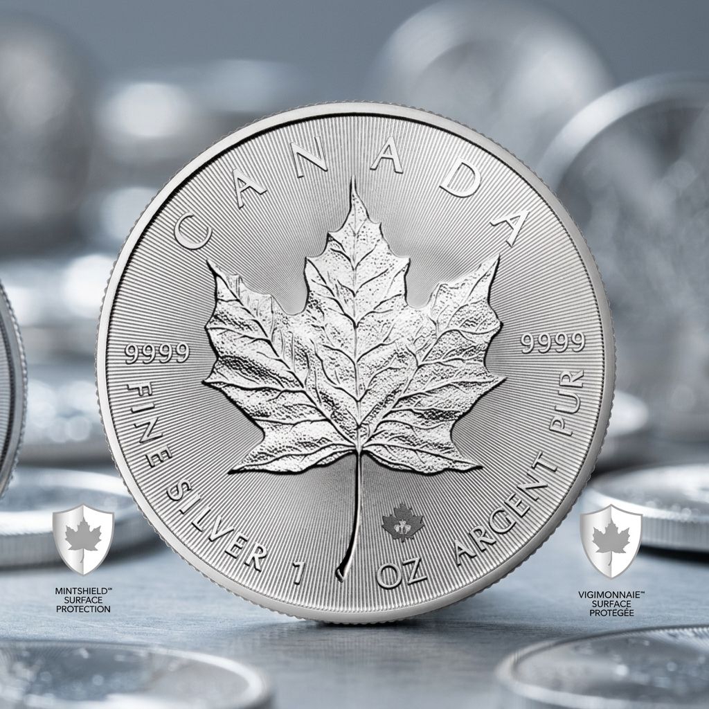 Perak Silver Koin Canadian Maple Leaf Produksi Royal Canadian Mint 1oz Kadar 99,99%