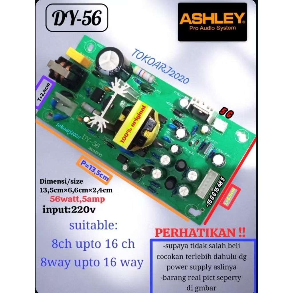 modul PSU power suplai supply mixer Ashley onyx 8 Hero king xman PSU mixer dy-56