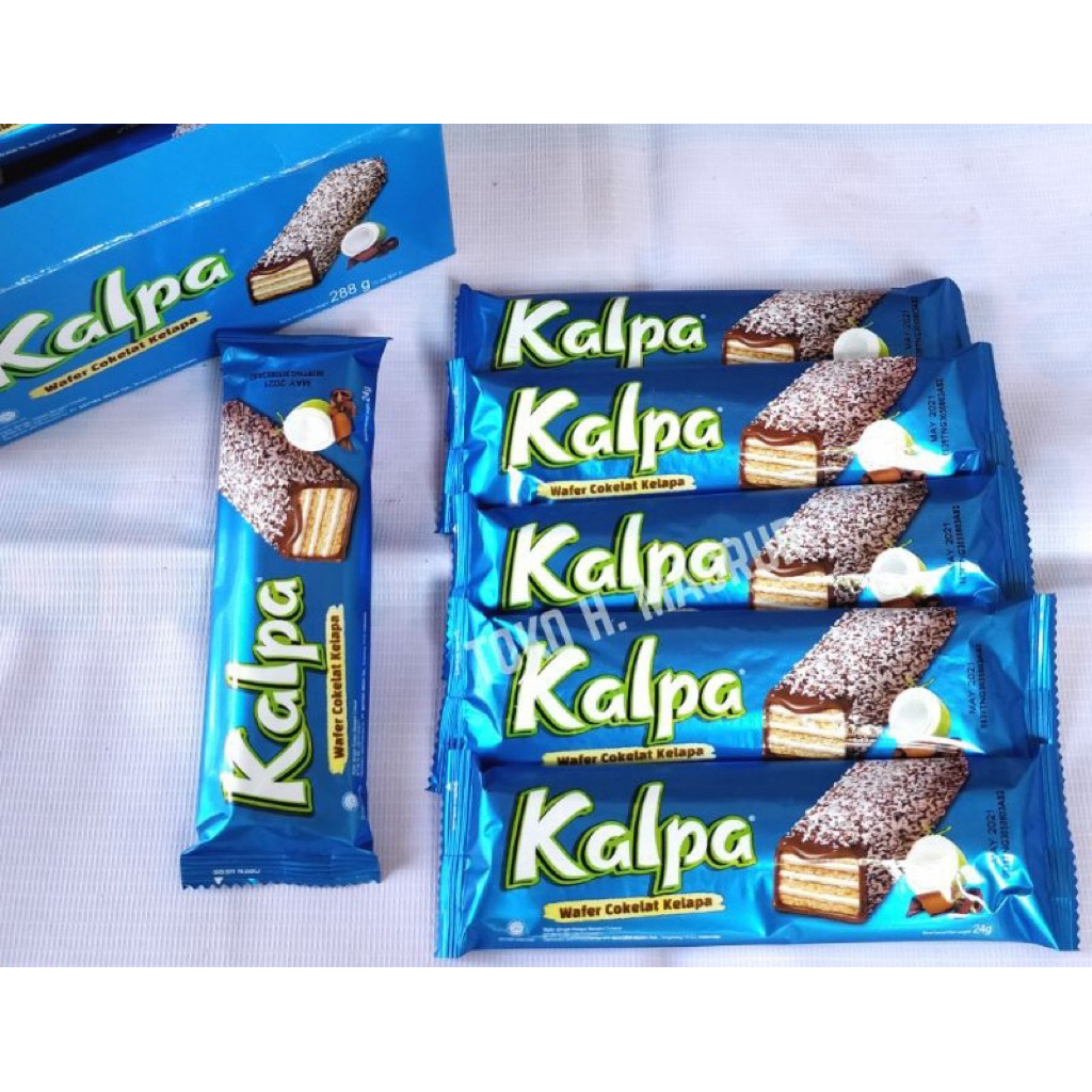 Kalpa Wafer Coklat Kelapa - Taburan Kelapa, Sensasi Coklat, Krim Kelapa