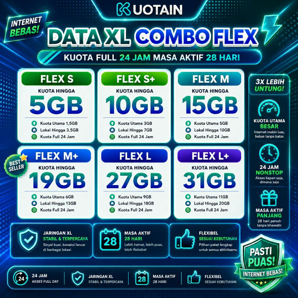 Paket Data XL Combo Flex/Kuota Data XL Combo Flex Termurah
