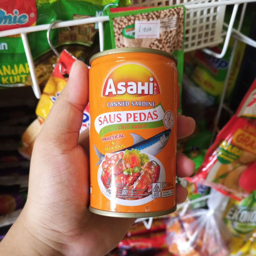 sarden Asahi saos pedas 155gr
