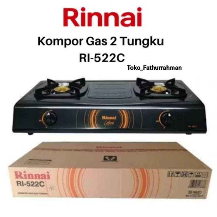 Rinnai Kompor Gas 2 Tungku RI 522 C / Kompor Rinnai 2 Tungku RI-522C / Kompor Gas Rinnai BATAM