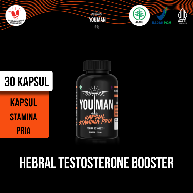 [TESTOSTERON BOOSTER] YOUMAN - Herbal Suplemen 30 Kapsul