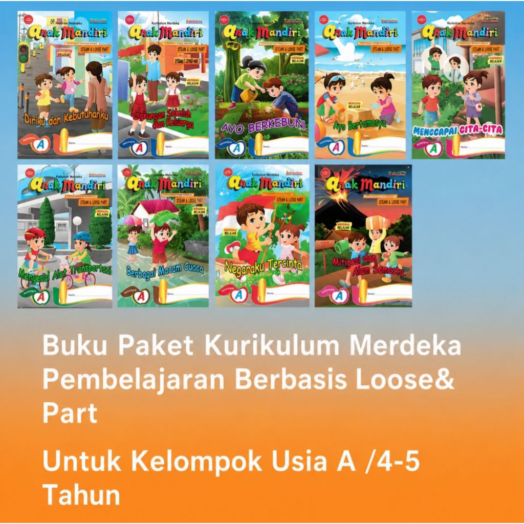 Buku Paket Kurikulum Merdeka PAUD,TK Dan RA Isi 9 Buku