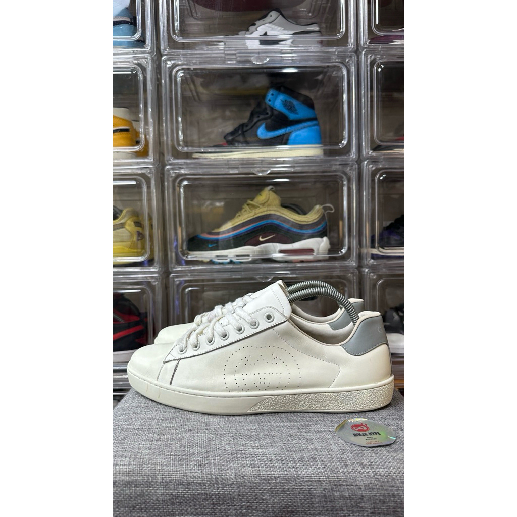 GG PERFORATED LOGO SNEAKERS , GG PERFORATED LOGO , SNEAKERS , SHOES , SEPATU , SHOES BLACK , SNEAKER