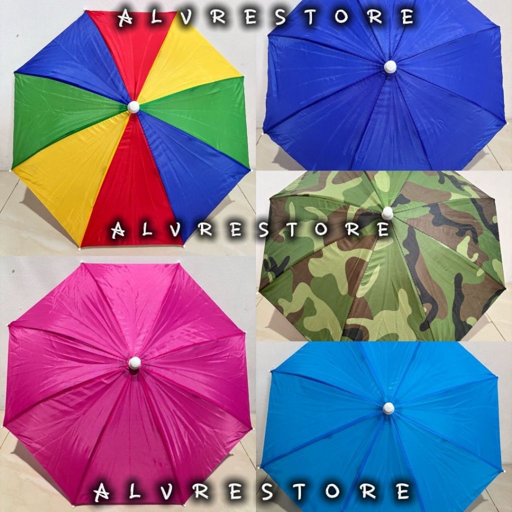 Payung Topi / Topi Payung Mancing Diameter 55Cm 60Cm Topi Payung Kepala Anti UV