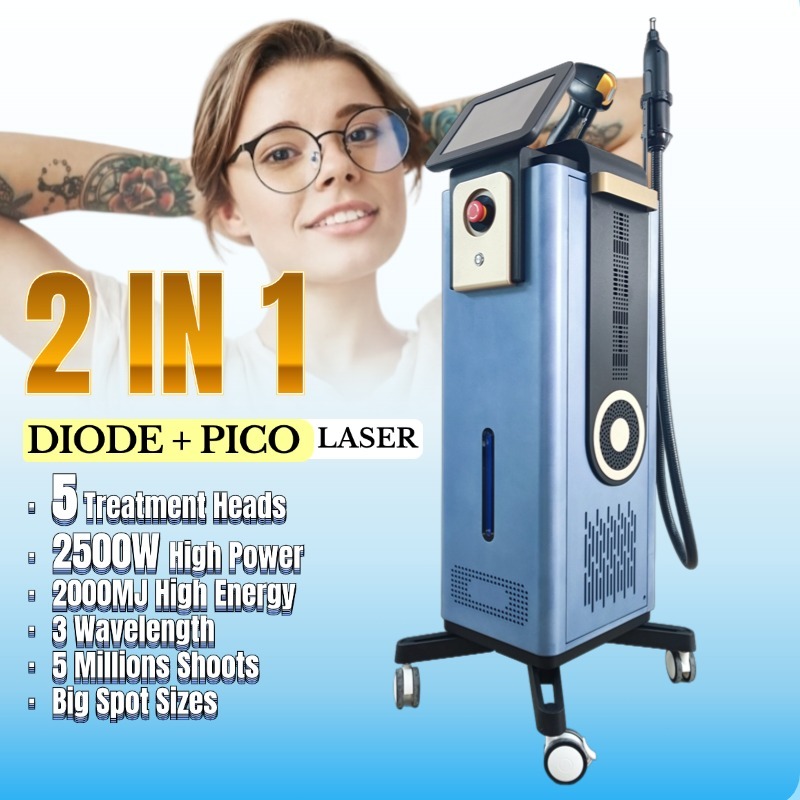 Pcio laser+ipl laser hair removal Diode laser IPL laser Hair Removal Bulu Tubuh Permanent Mencerahka
