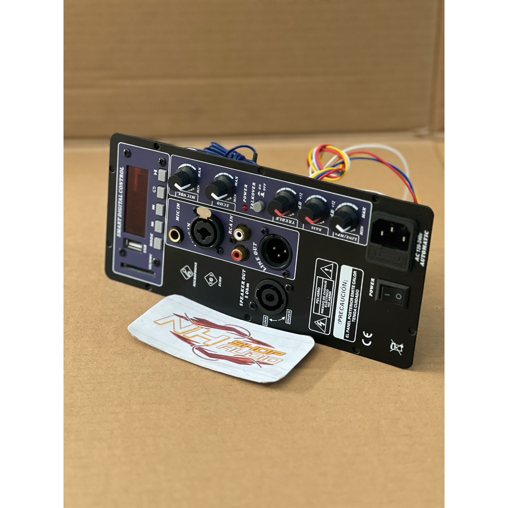 Kit Speaker Aktif monitor usb 2 way class D 500watt max panel 23x10,5 cm PA8-D+PL54-1-2+MP3+EON130 K