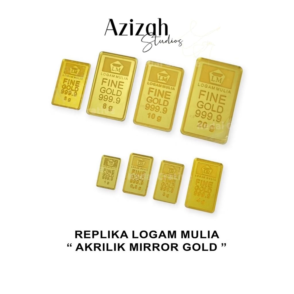 Replika Logam Mulia // Akrilik Mirror Gold Replika Logam Mulia