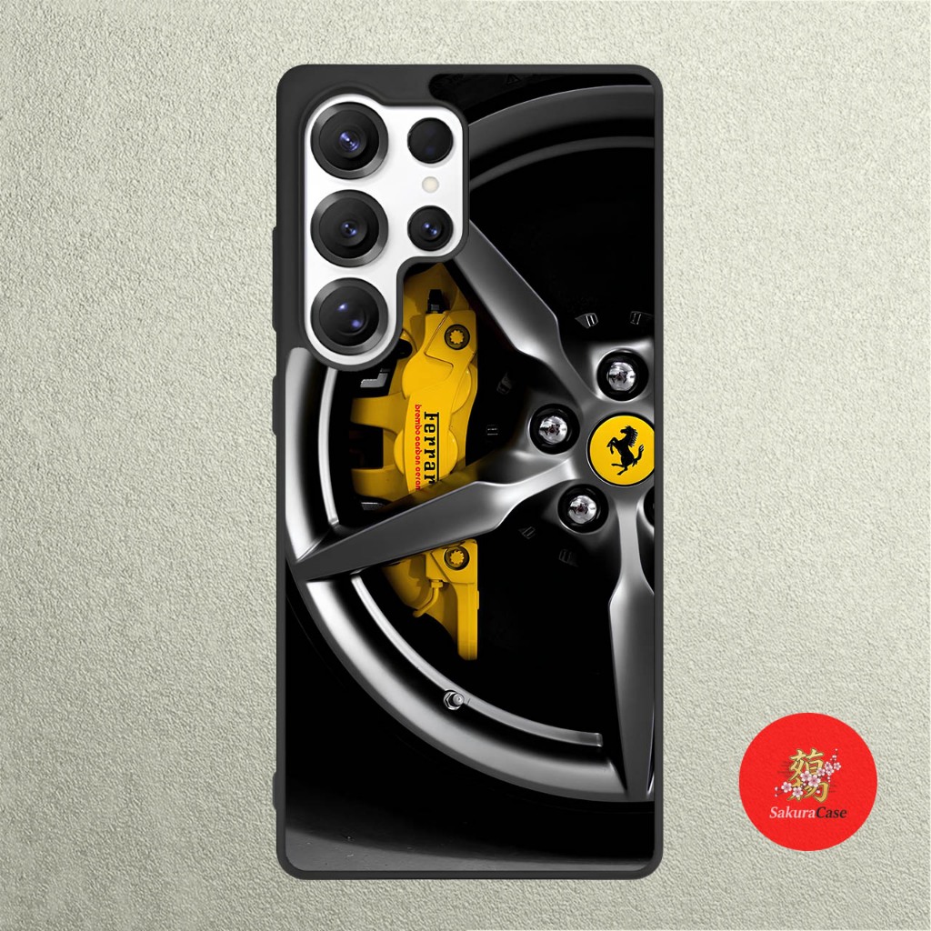 Case Samsung S26 S25 S24 S23 S22 S21 S20 S10 S9 Ultra Plus Fe Edge Rubber Softcase FERRARI VELG