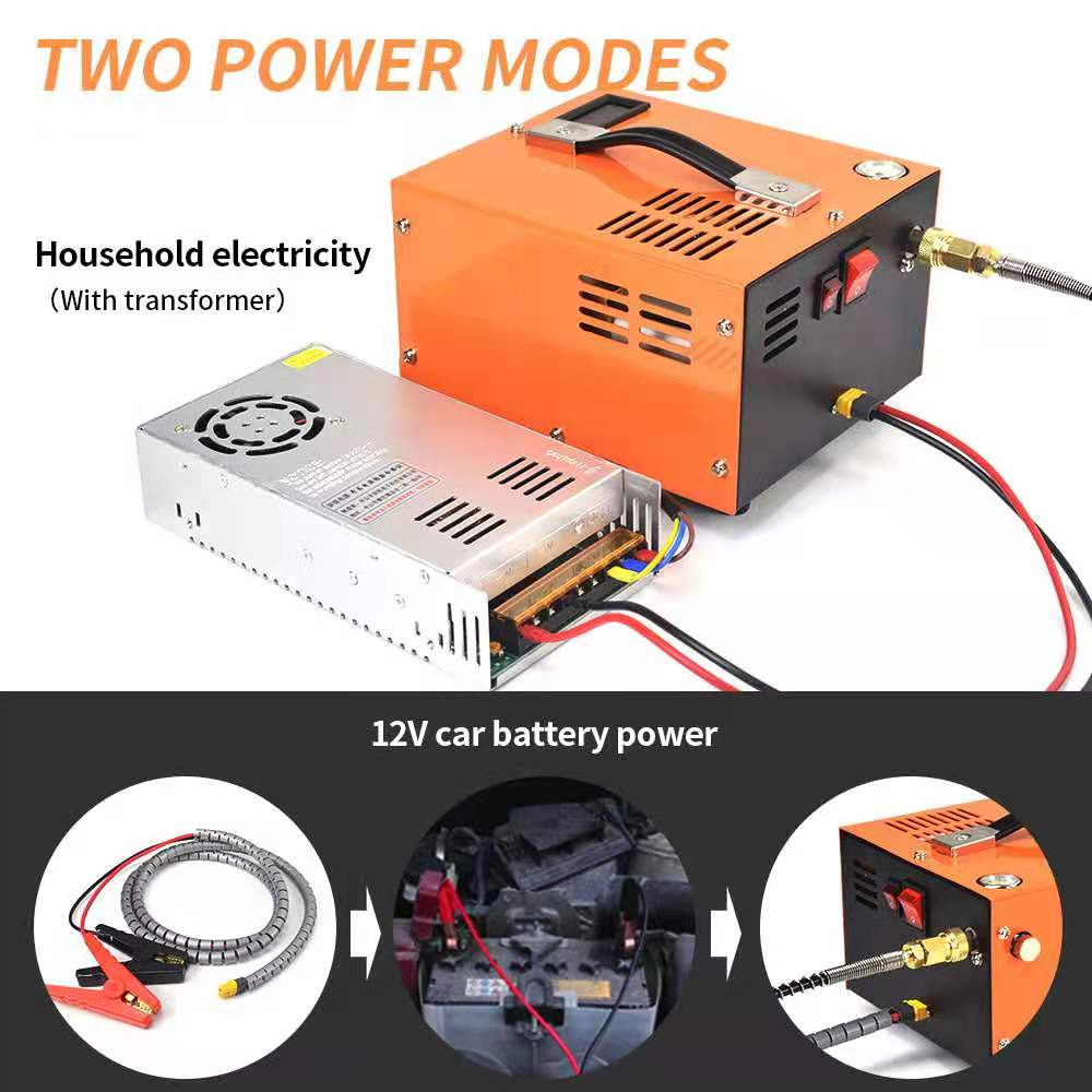 MV Kompresor Udara PCP Portable 4500PSI 30MPa AC 220V DC 12V Bebas Oli Air Pompa Angin Paintball Air