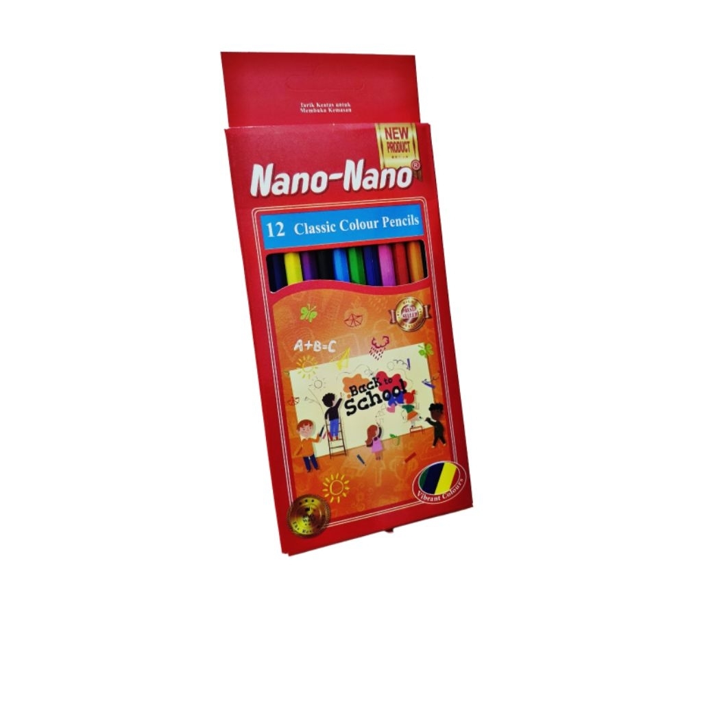 Pensil Warna Panjang 12 Warna Kelir Kayu Murah