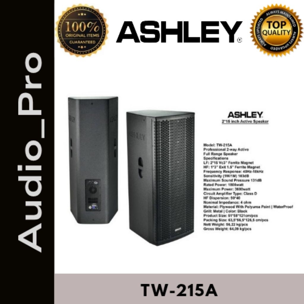 Speaker Aktif Ashley TW215A TW 215 Aktif Original Ashley