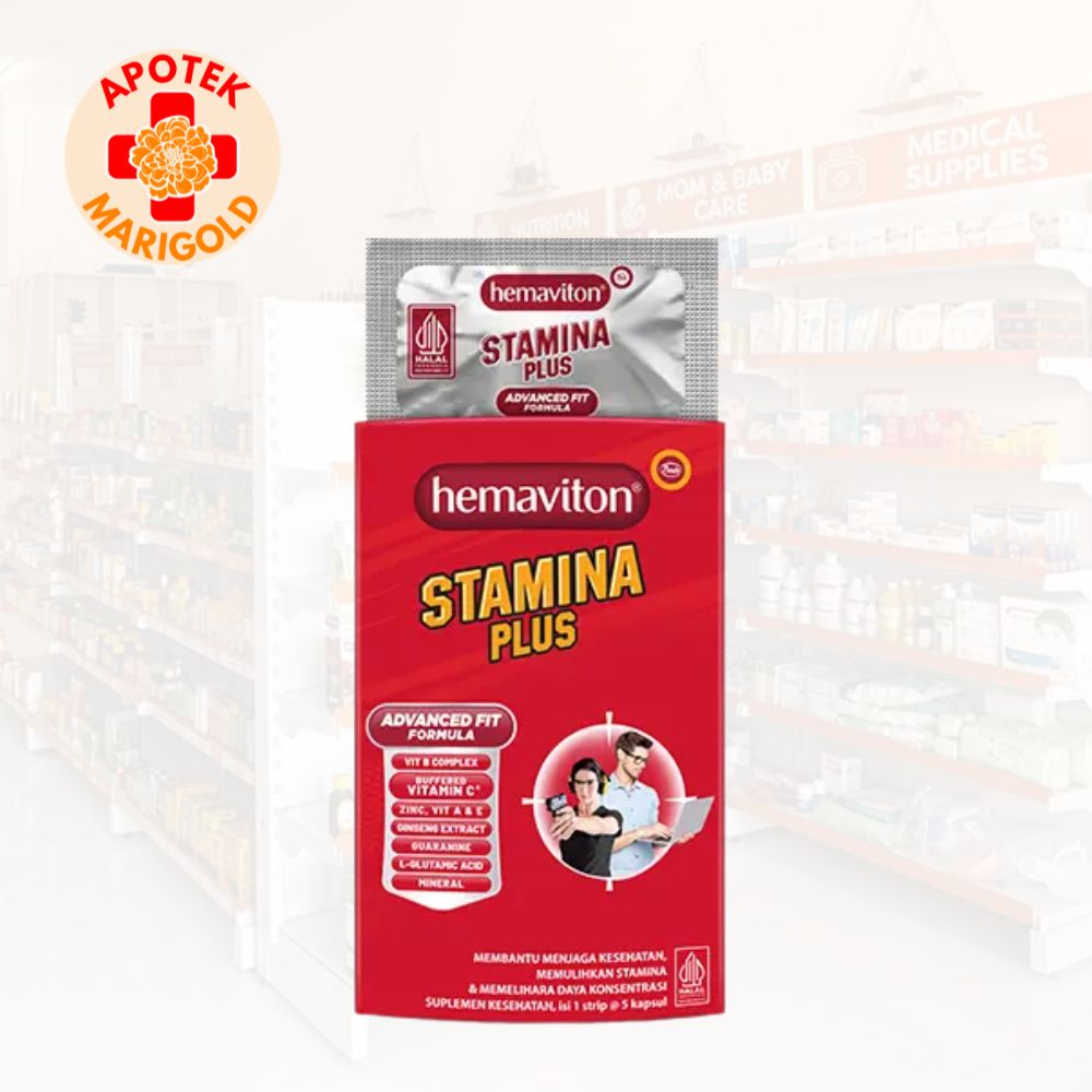 Multivitamin Hemaviton Stamina Plus 5 Caps untuk Pria & Wanita